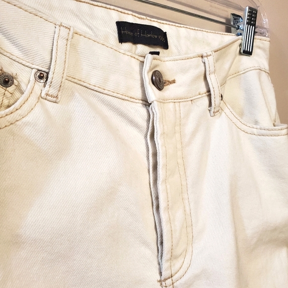 House of Harlow 1960 (Revolve) White Fly Button Jeans - Size 27 - Picture 2 of 7